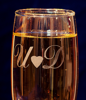 Picture of Персонализирани чаши за шампанско с инициали и сърчице