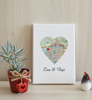Picture of Арт принт с любима локация "Love Map"
