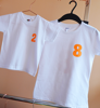 Picture of Детска тениска с оранжево име и номер на гърба