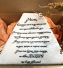 Picture of Сватбена кърпичка от лен с дантела и лично послание "Лавандула"